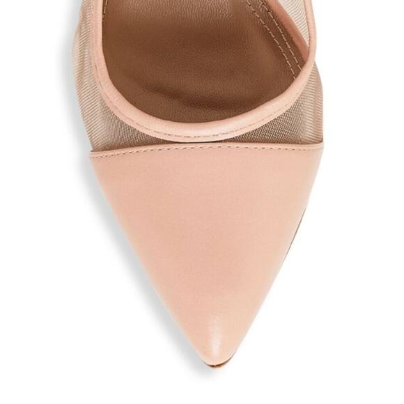 BCBGMAXAZRIA Juliet Cap-Toe Mesh Pumps Bare Pink 8.5 - Picture 2 of 4